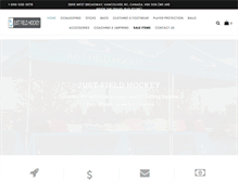 Tablet Screenshot of justfieldhockey.com